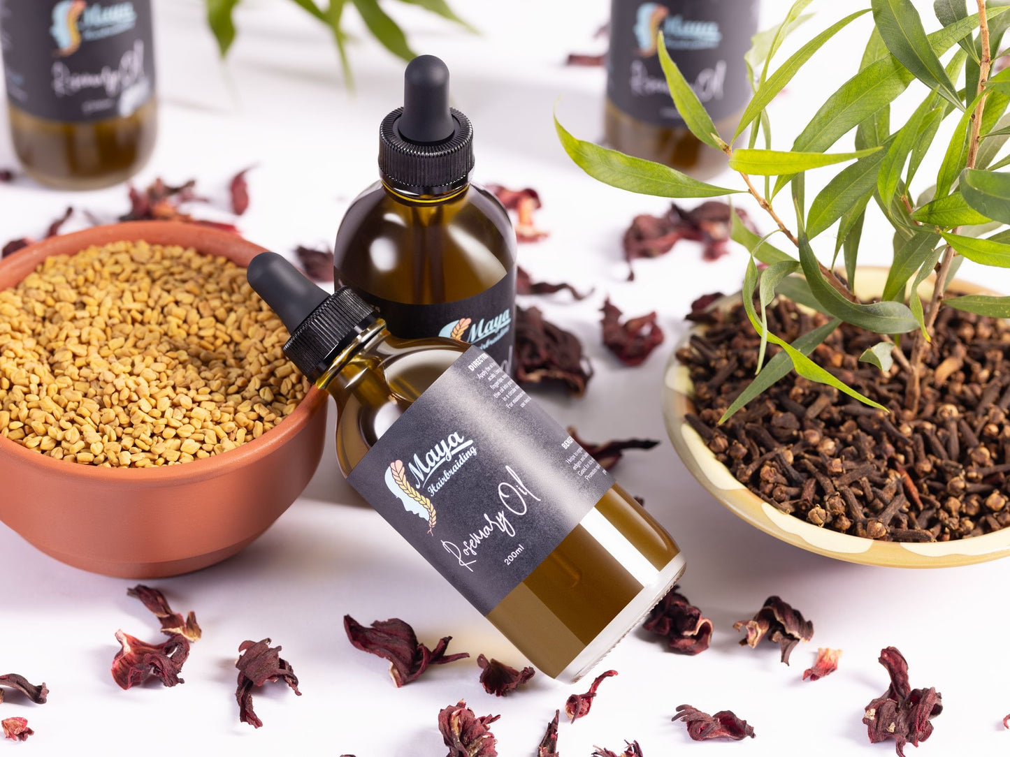 Grab 3 for a special offer! (INCLUDES: Herbal Hair Growth Oil(120ml), Rosemary Oil(120ml) & Our Hair Butter(200ml).