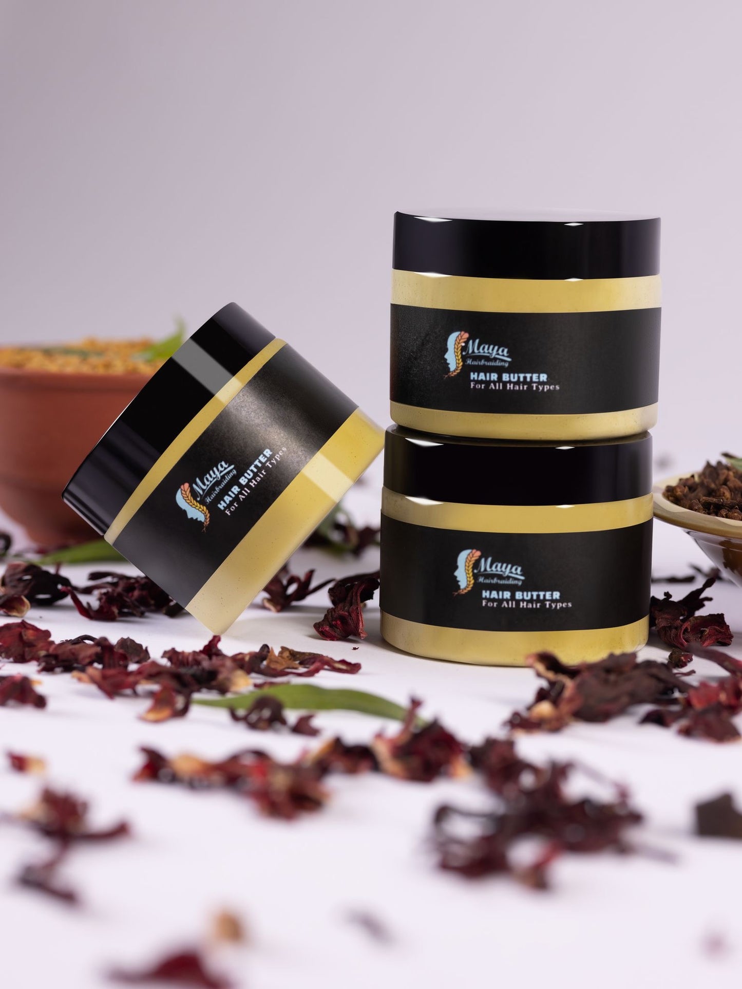 Grab 3 for a special offer! (INCLUDES: Herbal Hair Growth Oil(120ml), Rosemary Oil(120ml) & Our Hair Butter(200ml).